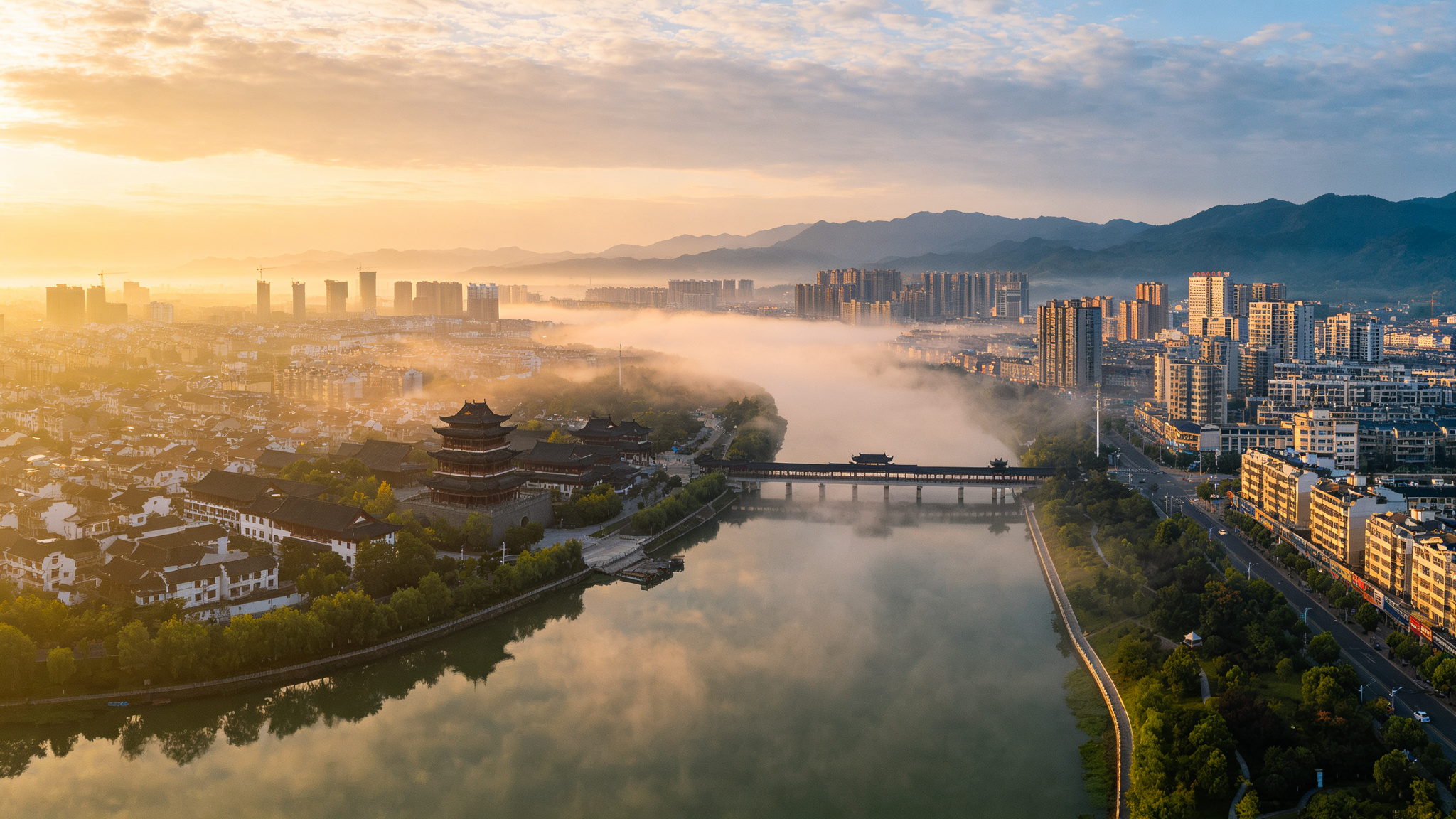 全椒县山水城市全景